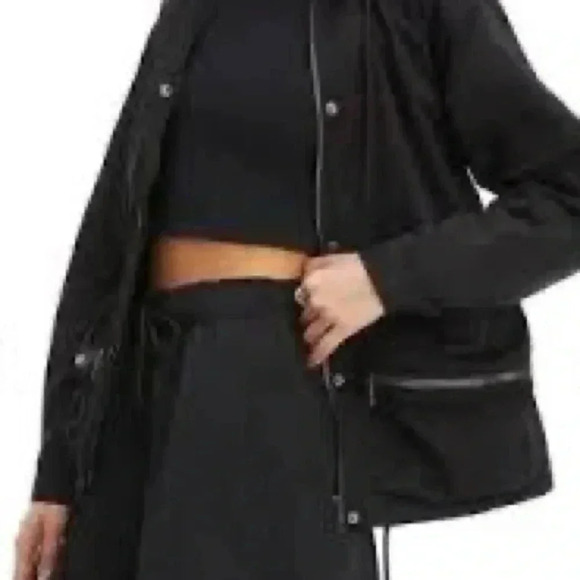 Good American | Black Hooded Volume Jacket, New Without Tags - Picture 2 of 12